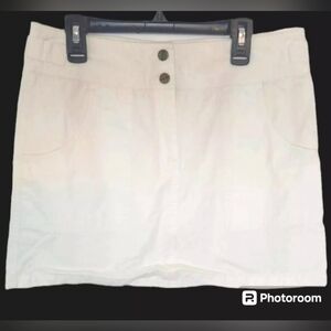 Daisy Fuentes White Mini Skirt Womens Size 2 Beachy Festival Coastal